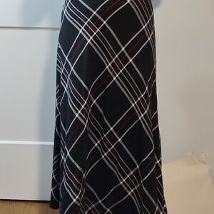 Plaid Black and White Women's Skirt